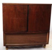 BRITISH MODERN DESIGN - MID CENTURY WOOD VENEER RADIOGRAM