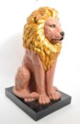 CONTEMPORARY FIBREGLASS LION STATUE