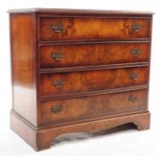 QUEEN ANNE REVIVAL WALNUT BACHELORS CHEST OF DRAWERS