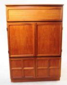 NATHAN SQUARES - MID CENTURY TEAK TALLBOY CABINET
