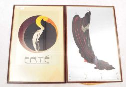 ERTE - TWO 20TH CENTURY ART DECO STYLE POSTERS FRAMED
