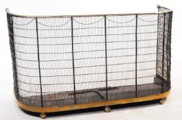 LARGE 19TH CENTURY VICTORIAN BRASS RAIL KERB FIRE FENDER