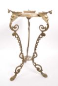 19TH CENTURY ORNATE BRASS PLANT STAND