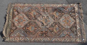 VINTAGE 20TH CENTURY PERSIAN ISLAMIC HAMADAN FLOOR RUG