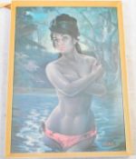 J.H. LYNCH - FRAMED ' THE WATER NYMPH ' PRINT