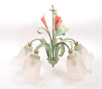 MID CENTURY ITALIAN TOLEWARE CHANDELIER