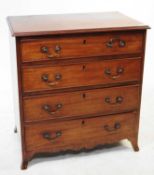 19TH CENTURY GEORGE III BACHELORS CHEST COMMODE