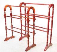 VICTORIAN PAINTED TOWEL RAIL & ANOTHER