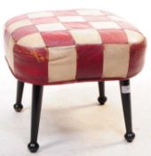 SHERBOURNE - VINTAGE 20TH CENTURY LEATHER FOOTSTOOL