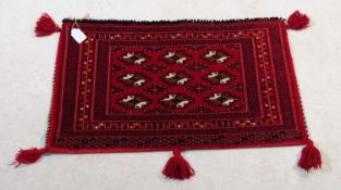 TURKMEN TRIBAL WOOLLEN FLOOR CARPET RUG - COVER