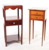 TWO EDWARDIAN MAHOGANY BEDSIDES