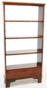VICTORIAN 19TH CENTURY MAHOGANY OPEN WINDOW BOOKCASE