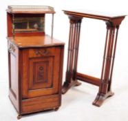 EDWARDIAN NEST OF TABLES & VICTORIAN GALLERY BACK COAL PURDONIUM