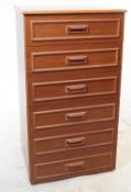 VINTAGE 20TH CENTURY SIX DRAWER TEAK CHEST OF DRAWERS