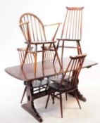 LUCIAN ERCOLANI FOR ERCOL FURNITURE - DINING TABLE & SET OF 5 CHAIRS