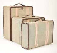 REV-ROBE - THREE VINTAGE MID CENTURY TRAVEL SUITCASES
