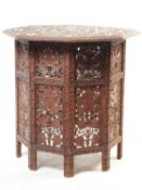 VINTAGE 20TH CENTURY ANGLO INDIAN FOLDING OCCASIONAL TABLE