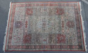 LARGE INDIAN KASHMIR SILK CARPET