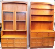NATHAN FURNITURE - TWO VINTAGE MID CENTURY TEAK HIGHBOARDS