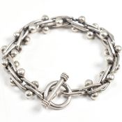 SILVER PEPPERCORN LINK BEAD BALL BRACELET