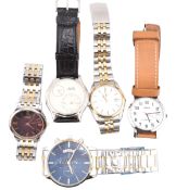 COLLECTION OF FIVE WRISTWATCHES
