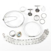 COLLECTION OF SILVER JEWELLERY