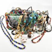 LARGE COLLECTION OF BEADED NECKLACES