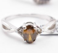 COLLECTION OF 925 SILVER & GEM SET RINGS