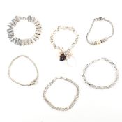 COLLECTION OF SILVER BRACELETS