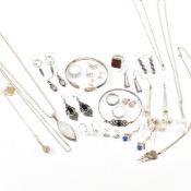 COLLECTION OF SILVER JEWELLERY