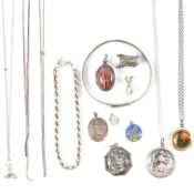 COLLECTION OF SILVER JEWELLERY & FRAGMENTS