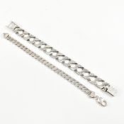 TWO SILVER BRACELETS