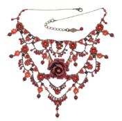 ORLY ZEELON ROSE BIB NECKLACE