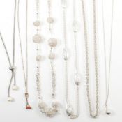 COLLECTION OF SILVER NECKLACES