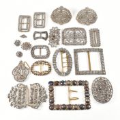 COLLECTION OF 18TH & 19TH CENTURY CUT STEEL BUCKLES
