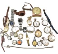 COLLECTION OF WRISTWATCHES, POCKET WATCHES & SERVICES WATCHES TBV