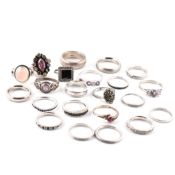 COLLECTION OF SILVER RINGS
