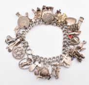 HALLMARKED SILVER CHARM BRACELET