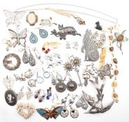 COLLECTION OF SILVER & COSTUME JEWELLERY