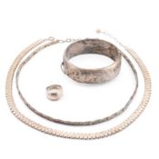 COLLECTION OF SILVER JEWELLERY