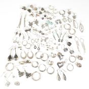 LARGE COLLECTION OF SILVER EARRINGS