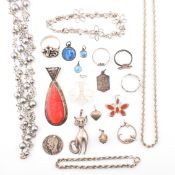 COLLECTION OF SILVER JEWELLERY