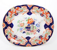 IRONSTONE CHINA - LATE 19TH CENTURY LARGE MEAT PLATTER