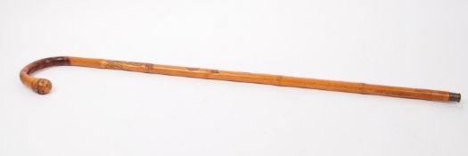MID CENTURY JAPANESE CARVED WALKING STICK