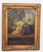 19TH CENTURY VICTORIAN STILL LIFE OIL PAINTING IN GILTWOOD FRAME