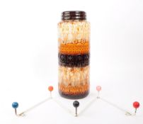 RETRO ATOMIC COAT RACK & WEST GERMAN VASE