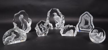 ROYAL KRONA - COLLECTION OF STUDIO GLASS PAPERWEIGHTS