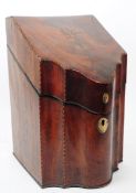 GEORGE III MAHOGANY INLAID LETTER ORGANIZER