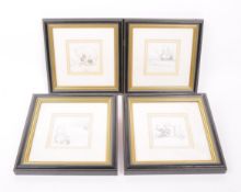 ERNEST HOWARD SHEPARD (1879 - 1976) - X4 WINNIE THE POOH SKETCHES