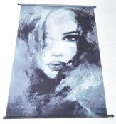 VINTAGE 20TH CENTURY WALL HANGING / BANNER FEMALE PRINT